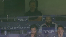 Nathan Buckley was spotted in Fremantle's coaches' box.