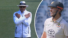 Joel Wilson had a tough morning at the office with Mitchell Marsh surviving