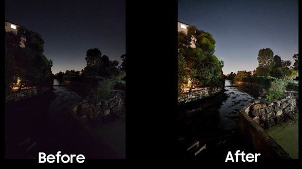 Example of the S22 Galaxy Ultra's Nightography mode
