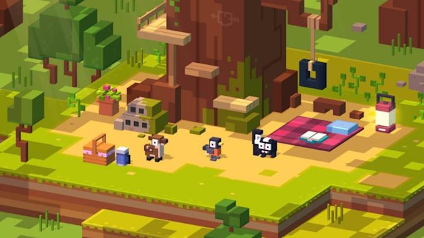 Crossy Road Castle video game screen shot