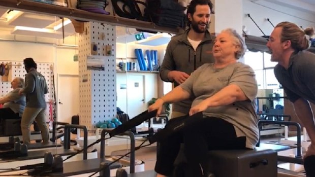 Mary-Lynne in a physio session