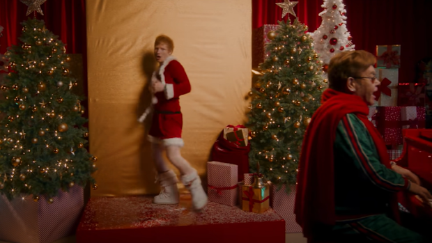 Ed Sheeran admits he 'almost killed' Elton John while shooting Christmas music video