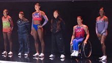 Athletes posing in Team USA uniforms at Nike's unveiling event in Paris. (Image: WDD)
