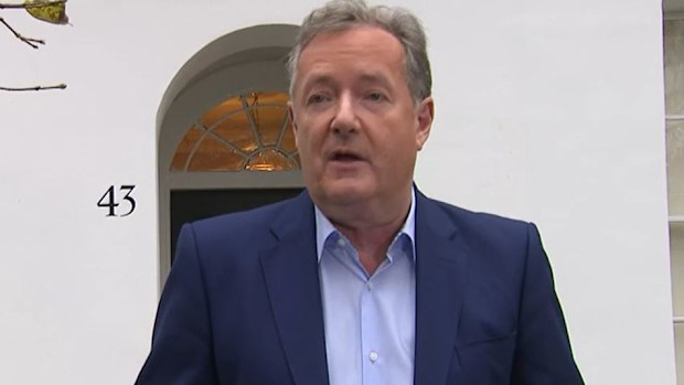 Piers Morgan gives statement regarding phone hacking case from outside his London home.