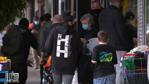 Shoppers in parts of Melbourne packed shops