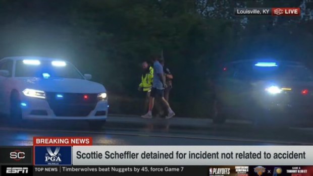 Scottie Scheffler was detained by police for not following police instructions, ESPN reported.