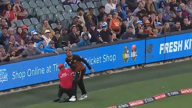 Finn Allen collided into a security guard. 
