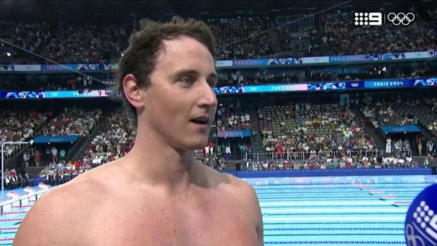 Cameron McEvoy speaks to Nine.