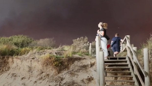 Emily bushfire photo beach