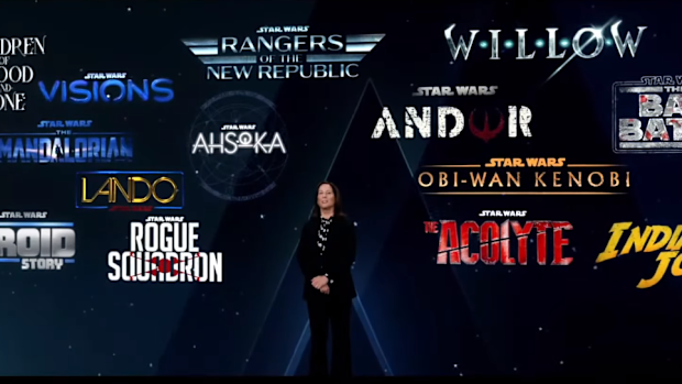 LucasFilm President Kathleen Kennedy presented today's influx of Star Wars news