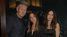 Gordon Ramsay, wife Tana, right, and Victoria Beckham celebrate the launch of his new Netflix documentary Being Gordon Ramsay.