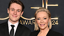 SYDNEY, AUSTRALIA - AUGUST 18: Zachary Edison Bell and Rebecca Gibney attends the 64th TV WEEK Logie Awards at The Star on August 18, 2024 in Sydney, Australia. (Photo by James Gourley/Getty Images for TV WEEK Logie Awards)