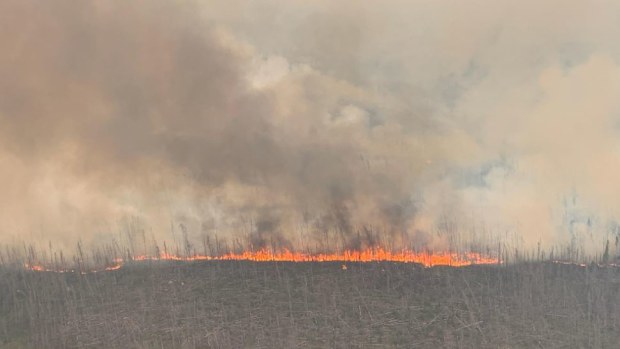 The Kenora 51 forest fire which NSW Fire and Rescue Superintendent Gregory Wright is helping with in Ontario.