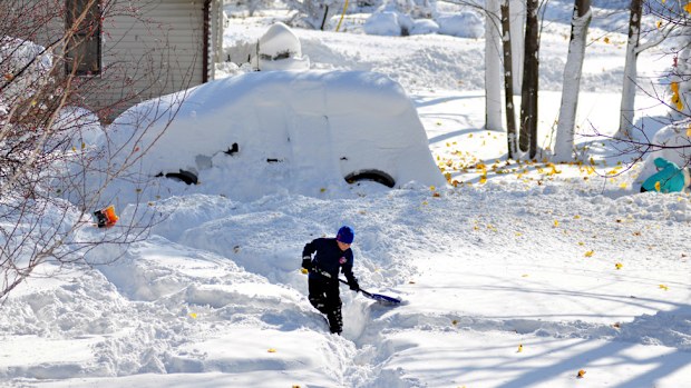 The snow is expected to keep falling through to the weekend. (Getty)