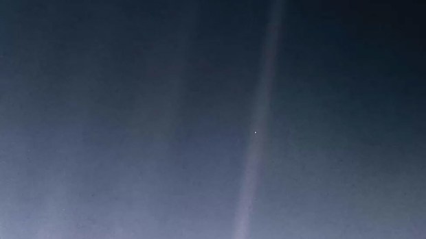 One of the most famous images taken by Voyager 1, back in 1990, shows the Earth as "a mote of dust suspended in a sunbeam".