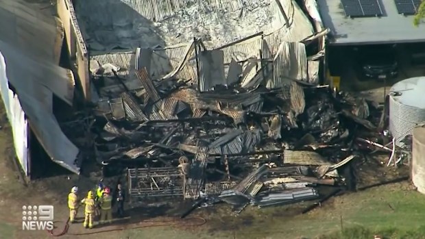 Two bodies recovered from rubble of charred shed believed to be father and daughter