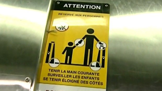 Bela Kosoian was at the Montmorency Metro station in 2009 when a police officer told her to comply with the instruction "Hold the handrail."