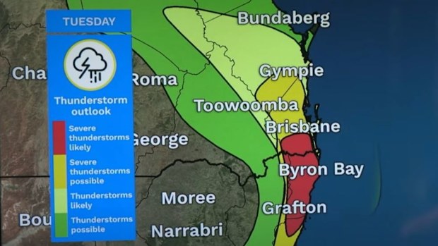 Rainfall and storms set for south-east Queensland and northern NSW