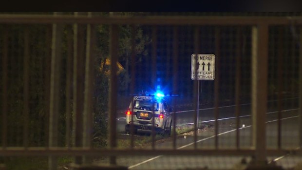 The driver was hit by his own truck on the Pacific Highway at Wahroonga, on Sydney's north shore.