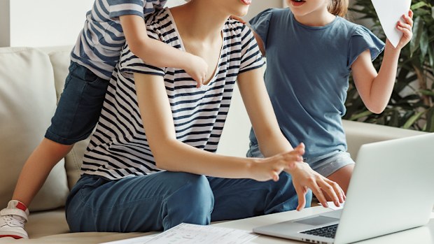 home schooling, stressed mum, children 