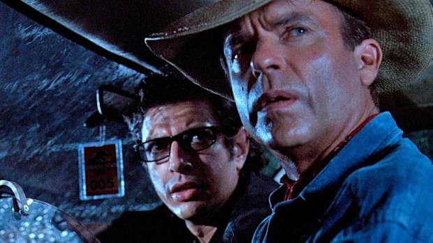 Sam Neill, Jeff Goldblum, Jurassic Park, co-stars