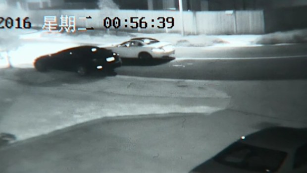 CCTV shows activity outside the home.