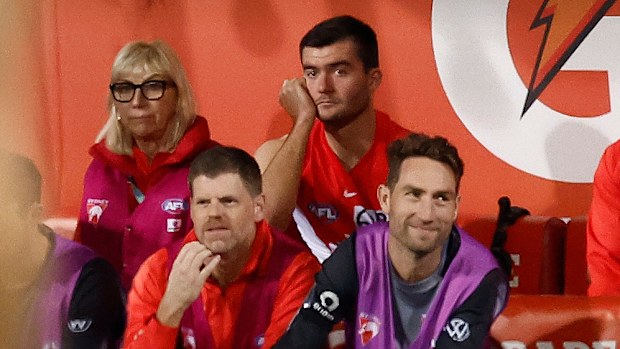 Logan McDonald subbed off during the Swans prelim.