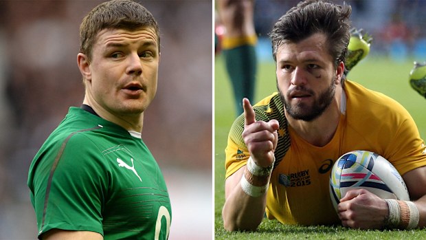 Brian O'Driscoll (L) and Adam Ashley-Cooper. (AAP-file)