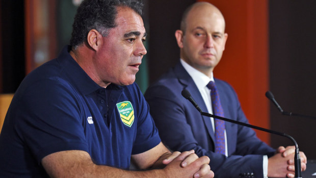 Mal Meninga is announced as the new Kangaroos coach. (AAP)
