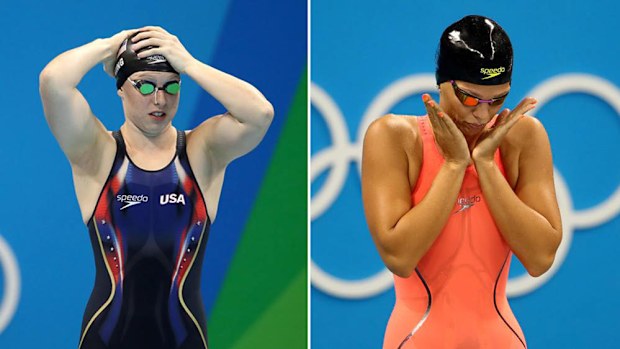 Lily King, left, and Yulia Efimova (AFP)