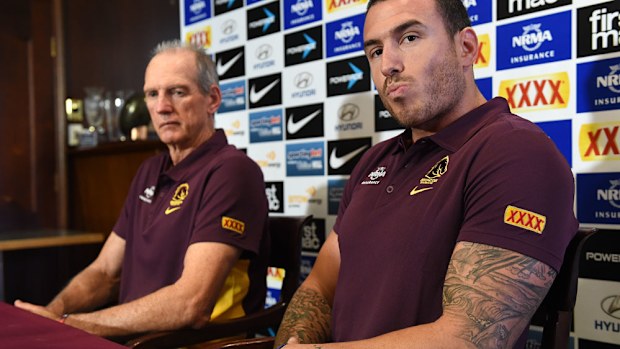 Wayne Bennett (L) and Darius Boyd. (AAP-file)