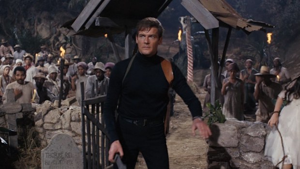 Sir Roger Moore as James Bond in Live and Let Die