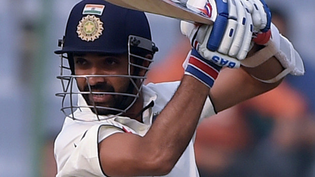 Ajinkya Rahane was unbeaten on 89 for India at stumps on day one. (AFP)