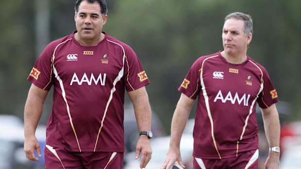 Mal Meninga (L) and Michael Hagan. (AAP-file)