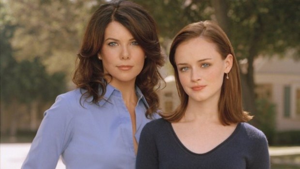 Best friends: Mother Lorelai (Lauren Graham, left) and daughter Rory (Alexis Bledel) in Gilmore Girls.