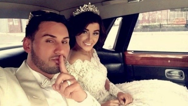 Salim Mehajer and his wife Aysha during their lavish wedding last August.