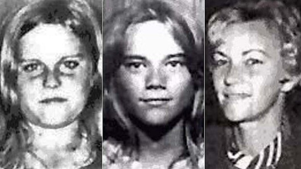 MYSTERY: Barbara McCulkin (right) and her daughters Vicky (left) and Leanne (centre) disappeared from their home on January 16, 1974.