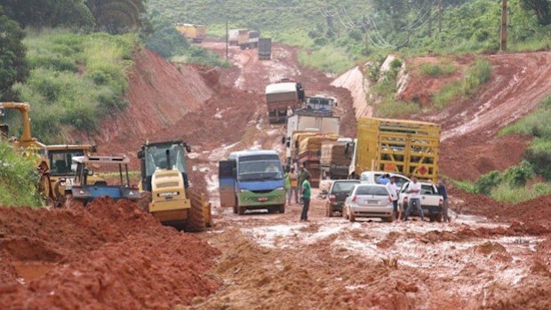 Brazil's Transamazonica highway, planned during the country's military rule in the early 1970s, is still under construction in parts.