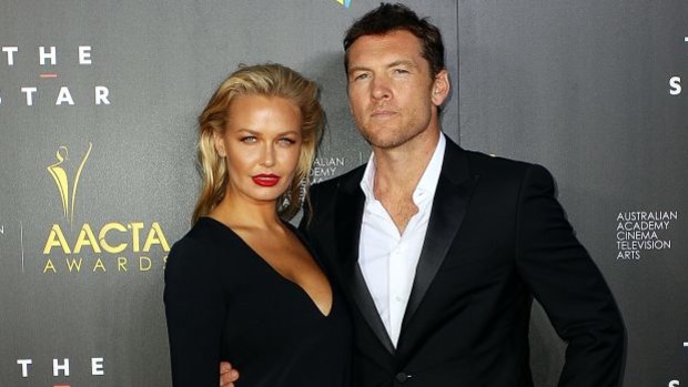 Privacy lovers: Lara Bingle and Sam Worthington.