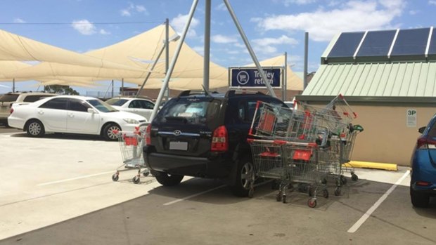 A fellow shopper took this photo and alerted centre security to the incident. 