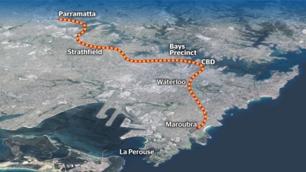 The alignment of the Parramatta to Sydney CBD West Metro line has not been revealed. The line is likely to be extended eventually to the eastern suburbs. 