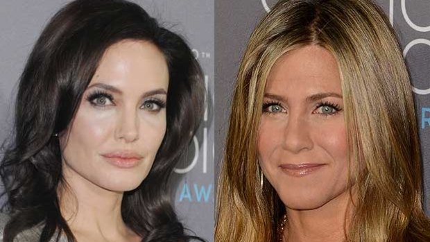 The internet has long peddled a rivalry between Angelina Jolie (left) and Jennifer Aniston (right).