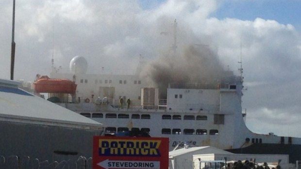The livestock shop Ocean Drover on fire in Fremantle.