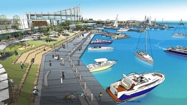 Artist impression of the marina. 