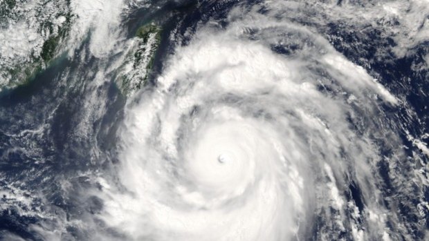 Super Typhoon Meranti, as seen from a satellite as it approached Taiwan.

