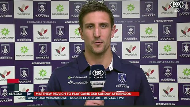 Matthew Pavlich gave AFL 360 co-host Mark Robinson a well-deserved shirtfront.