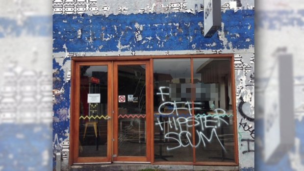 8-Bit Burgers at Footscray was vandalised at the weekend.