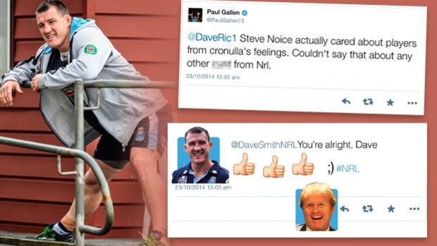 How times have changed: Gallen's controversial tweet caused a stir last year.