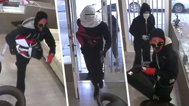 The three men who robbed Dev Jewellers in Reservoir.