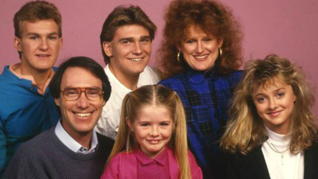 Sarah Monahan (bottom centre) played Jenny Kelly in the hit series Hey Dad!.